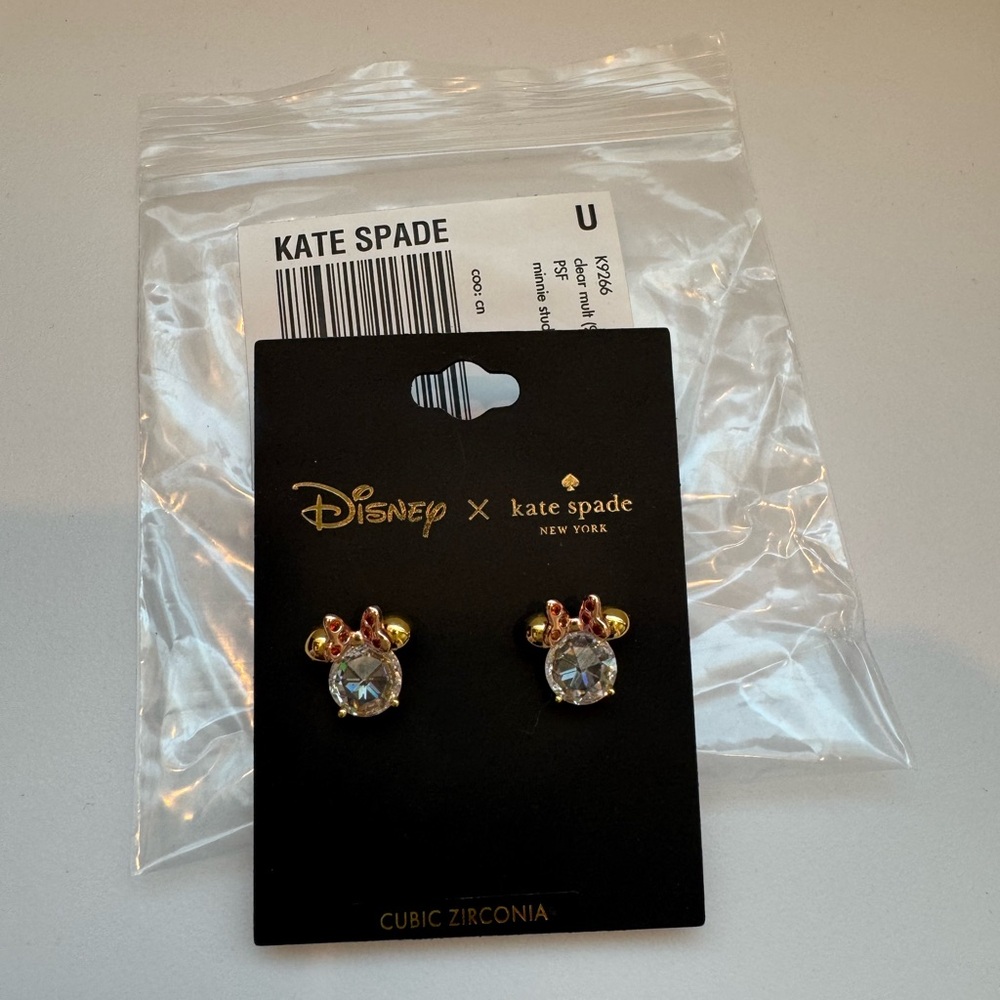Kate Spade Gold and Pink Stud Earrings - Picture 3 of 7